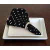 A LuxeHome Black and White Modern Contemporary Mini Polka Dot