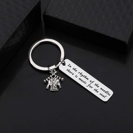 MYSOMY Crocheter Gift Keychain Knitting Lovers Gifts for Knitters Crocheter Gifts (In the rhythm of the needles there is music for the soul)