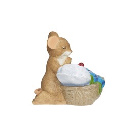 Roman - Charming Tails Collection, Praying Mouse Figure, 3" H, Resin and Stone, Durable, Collectibles, Cute Decorative Figurine, Home, Decor
