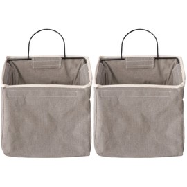 Cabilock 2pcs Wall Hanging Storage Bag, Over the Door Closet Organizer Bag with Metal Frame, Wall Organizer Bag for Kitchen Bedroom Bathroom Dormitory