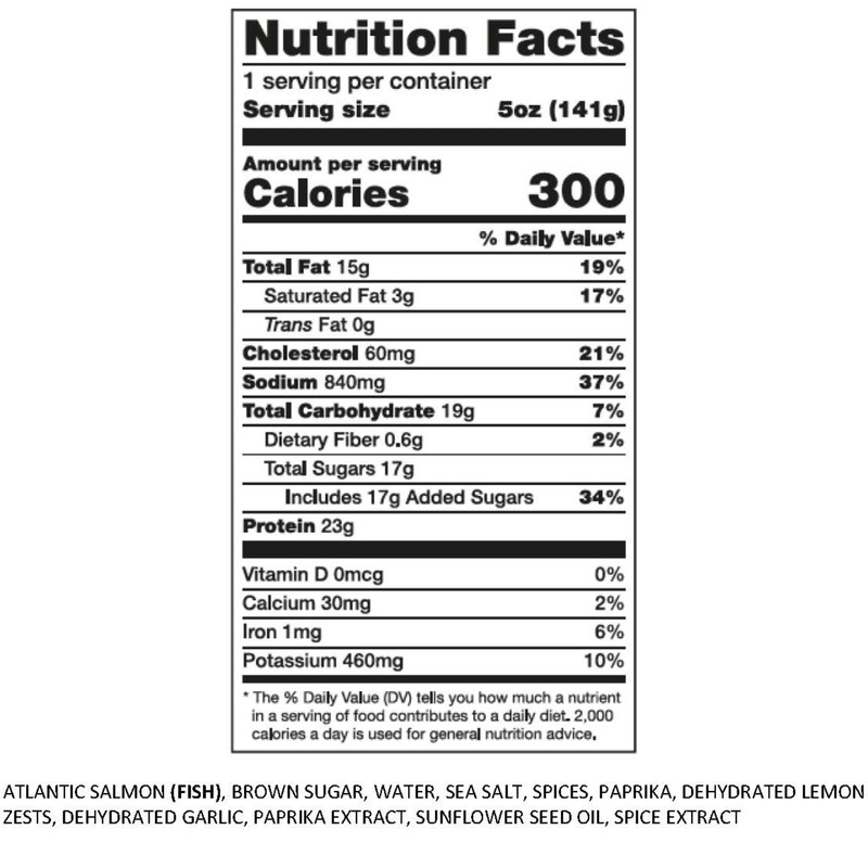 Cedar Planked Atlantic Salmon - 5oz. ((6) 5oz., Sugar &