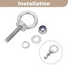 sourcing map Lifting Shoulder Eye Bolt M6 x 25 mm,