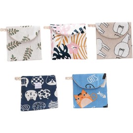 ULTECHNOVO 5 Piezas bolsa de almacenamiento de toallas higiénicas Bolsa de almacenamiento de compresas Bolsa de almacenamiento de toallas sanitarias bolsa portátil organizador de bolsos