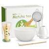 Matcha Whisk Set, Ceramic Matcha Set, Matcha Bowl with Spout,