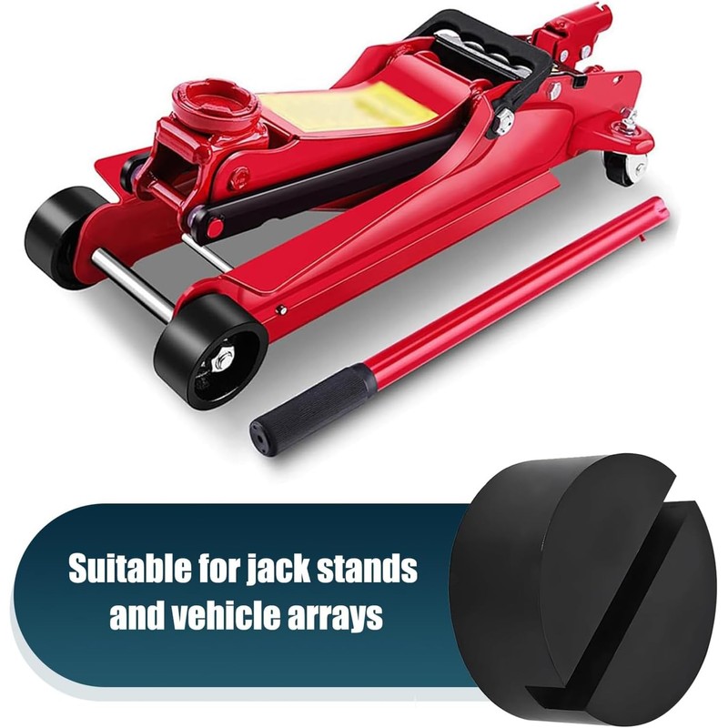 2 Pack Car Floor Jack Pads, Slotted Pucks Support Elastic