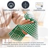 Set of 10 Checked Tea Towels Cotton Twinzee - 100%