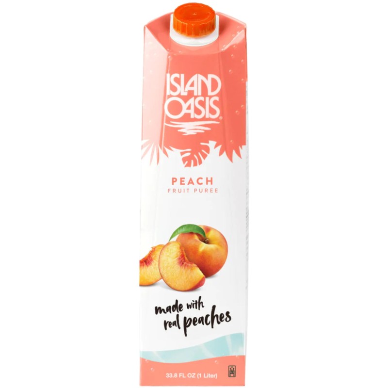 Island Oasis Peach Fruit Puree, 33.8 fl oz (1 Liter)