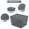 Zopnny Plastic Storage Baskets with Lid, Stackable Storage bins for