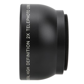 Hilitand Teleobjetivo, Teleobjetivo HD de Aumento 2X de 49 Mm, Teleconvertidor de Aleación de Aluminio para Lente de Cámara de 49 Mm Y Filtro de 62 Mm