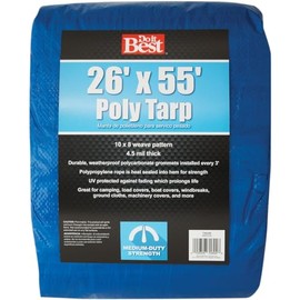 Do it Best GS Tarps 736236 Medium Duty Tarpaulin, 26X55, Blue