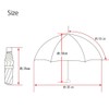 LOVETOXIC 10001859 Graduated Hem Folding Umbrella, For Rain or Shine,