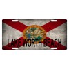 Fast Service Designs Florida State Flag License Plate Metal Sunshine