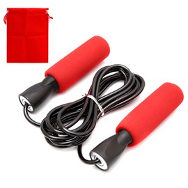 Jump Rope for Training, Jump Rope, For Adults, Kids, Juniors, Calories Burned, Jump Rope, Adjustable Length, Sports Equipment, Indoor/Outdoor (Red)