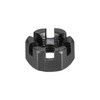QUARKZMAN M10x1mm Hex Slotted Nuts, 4.8 Grade Carbon Steel Hex