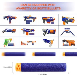 DEWEL 7.2cm Refill Foam Darts, 100pcs Blue Dart Refill Foam Bullets for Nerf N-strike Elite Series, Toy Guns Bullets Darts Refill Compatible with All Elite Blasters, Outdoor Games Spors