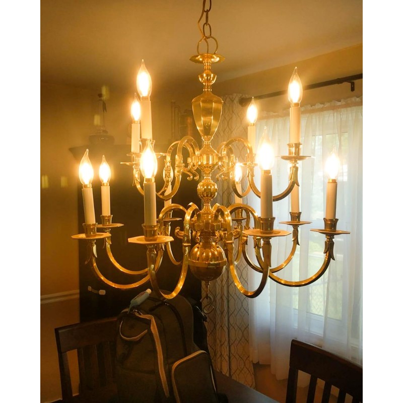 CYLYT Dimmable E12 Candelabra LED Light Bulbs 60 watt Equivalent,