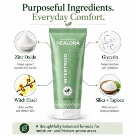 Admirada Healora Intertrigo Cream - 2 Pack Intertrigo Relief Cream For Skin Folds Care, Chafing & Intertrigo Rash Cream for Moisture & Friction Protection - Fast Drying Formula With Zinc Oxide & Witch Hazel Extract