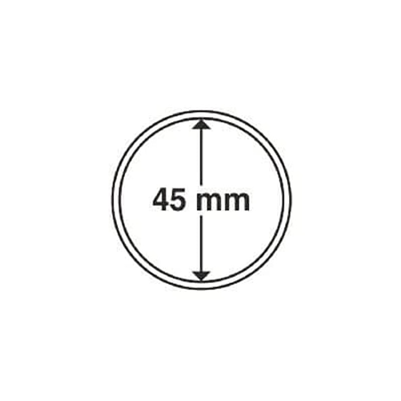 Leuchtturm Pack of 10 Gold Silver Euro Coin Capsules 14mm