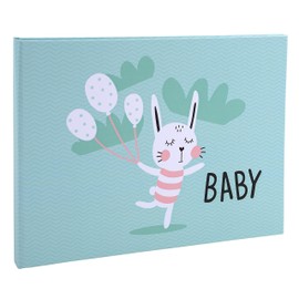 Exacompta - Ref 11230E - Baby Photo Album - 285 x 220mm in Size, 60 Pages of 250gsm White Card - Frames, Cards, Clips, Magnets & Photo Wire Provided - Green