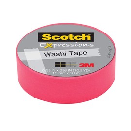 Scotch Expressions Washi Tape, 59 x 393 Inches, Neon Pink (MMMC314PNK)