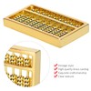 Mini Brass Abacus 9 Gears Chinese Gold Abacus Ornament Tool