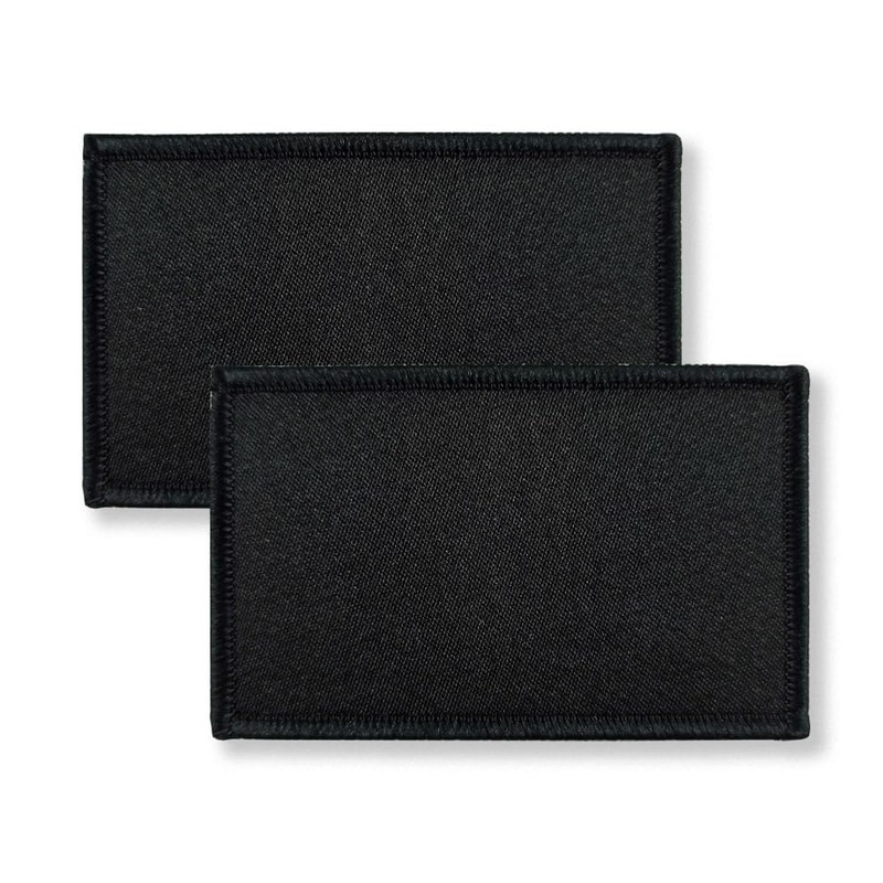 Overdecor Solid Black Flag Patch Plain Black Tactical Patch- Hook