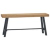 YLIEHS Enhances Entryway with Solid Wood Teak Bench, Rustic Finish,