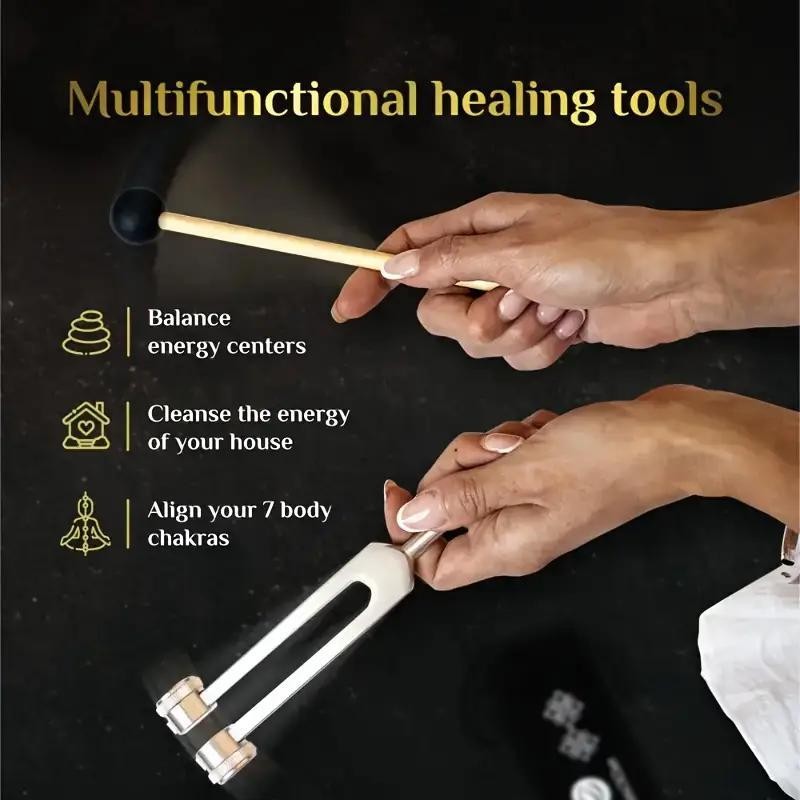 128Hz Tuning Fork, Portable Tuning Fork with Storage Bag, Professional