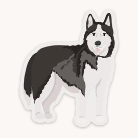 Vinyl Dog Sticker - choose from assorted breeds:_Siberian Husky