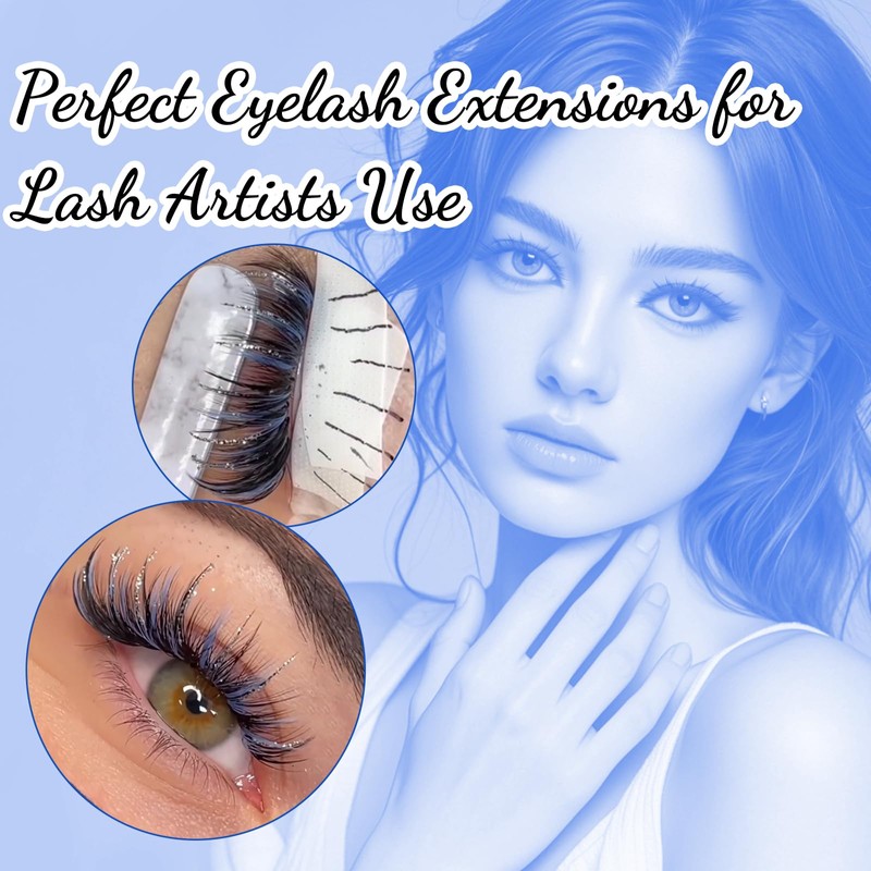 Colored Lash Extensions, 16 Rows Cashmere lash extensions, 0.07 D