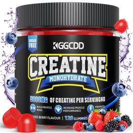 Creatine Monohydrate Gummies Sugar Free, 5g of Creatine Monohydrate per Serving for Muscle Maximum Strength, Energy Focus Endurance, creatine Supplements for Women Men 120Count Mixed Berry