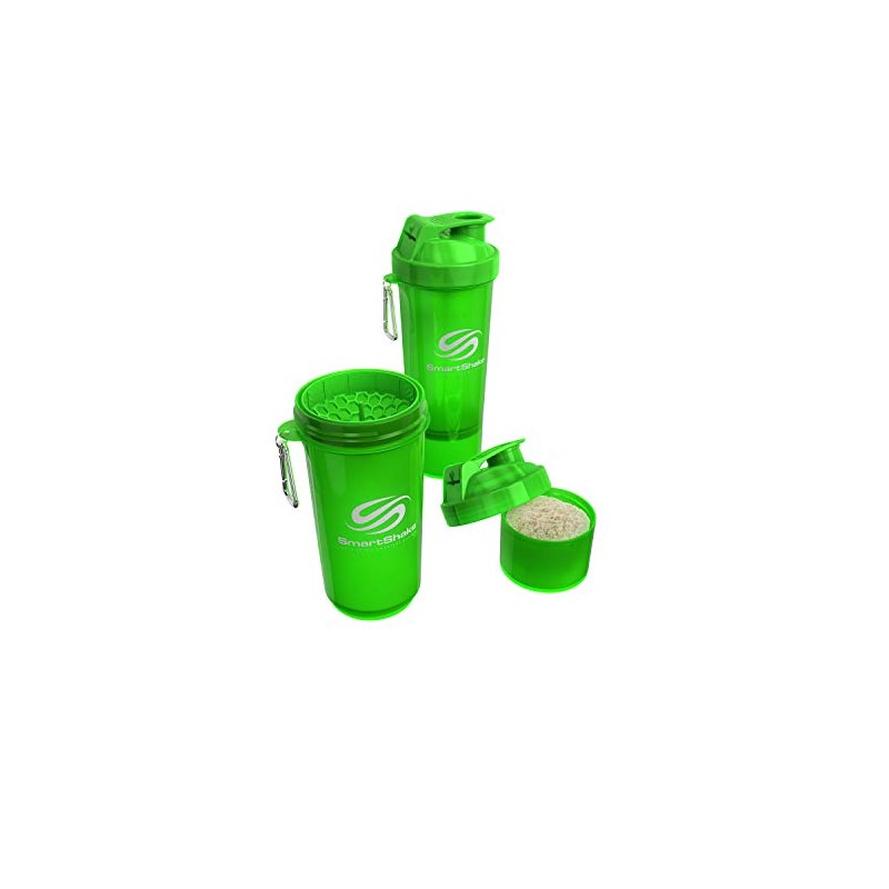 SmartShake Slim NEON GREEN 500ml Multifunctional Protein Shaker