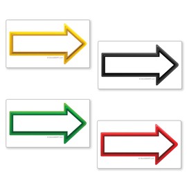 StoreSMART - Arrow Outlines Magnets Variety 20-Pack - 2" x 3.5" - POINT2X3-VP-20
