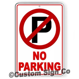 Custom Sign Co No Parking Sign Towed Anytime Metal Sign driveway do not block private property - Magnetic Sign 5" x 7"