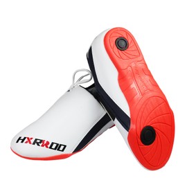 HXRROO Taekwondo Shoes Martial Arts Shoes Indoor Training Karate Shoes Lightweight and Soft for Kids Youth Adult(43: Men 10.5/Women 11.5) White