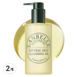Langvell Natural Deep Cleansing Oil, 2 units, 205ml / 랑벨 내츄럴 딥 클렌징 오일, 2개, 205ml