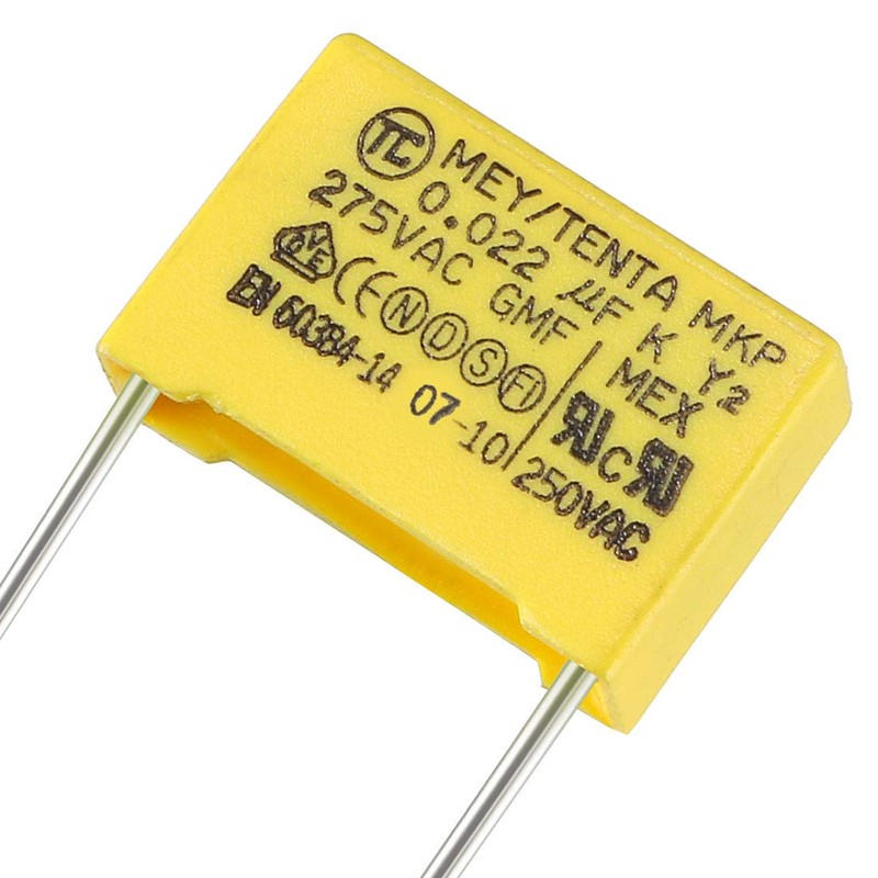 sourcing map Safety Capacitor Polypropylene Film 0.022uF 275VAC X2 MKP