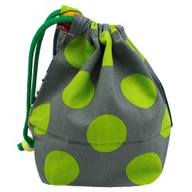 Nordic Animal Navy Drawstring Bag (Small), navy, Japanese