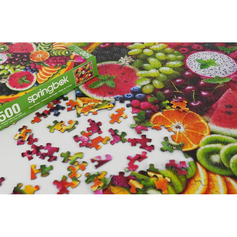 Springbok Fruit Platter 500 Piece Puzzle for Adults- Featuring a
