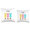 Colorful Marshmallow Bunny Poops Throw Pillow
