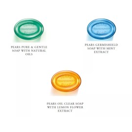 Pears Pure & Gentle Bar Soap - 4 Packs - Mint Extract