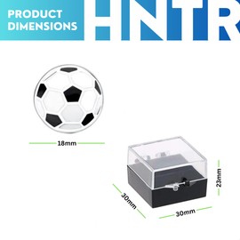 HNTR Premium Football Pin Badge | Stainless Silver Trim | Gift Box Included