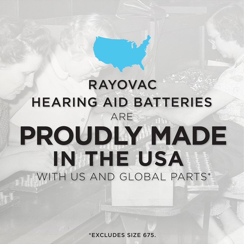 RAYOVAC Size 10 Hearing Aid Batteries, 16-Pack, L10ZA-16ZMB