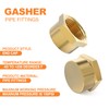 GASHER 3/4"NPT Brass Pipe Cap, NPT Female Thread Socket Pipe
