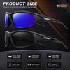 AWGSEE Polarized Sports Sunglasses for Men 100% UV Protection Wrap