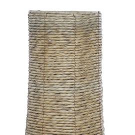 Deco 79 Faux Seagrass Handmade Tall Woven Floor Vase, 14" x 14" x 44", Brown