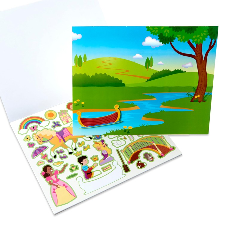 Melissa & Doug Reusable Sticker Pads Set: Fairies, Princess Castle,