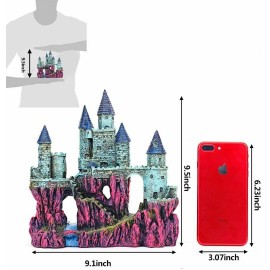 Miracliy Castle Aquarium Decorations Large Fish Tank Ornament Super Castle 10