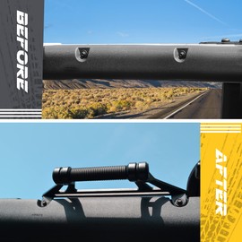 Updated Aluminum Grab Handles Compatible with Ford Bronco 2024 2023 2022 2021 Rear Seat 4 Door Soft & Hard Top, Metal Grip Handles Replacement for Bronco Interior Accessories (Rear)