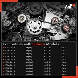 A-Premium Engine Serpentine Belt Drive Kit Compatible with Subaru Outback 2015-2019, Legacy 2015-2019 - 2.5L